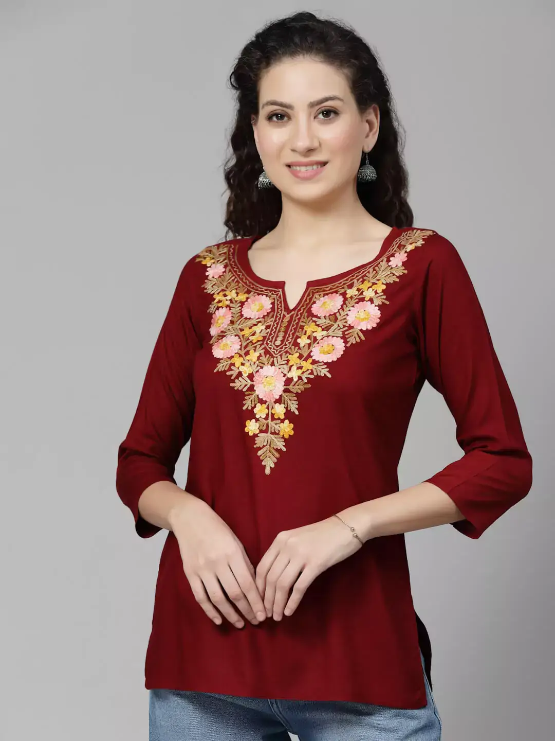 israa-aari-maroon-short-kurti1-1.webp